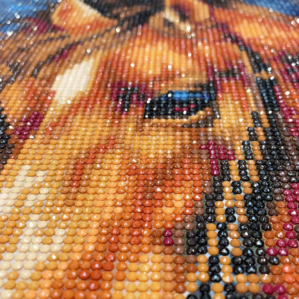 Diamonds Painting Kits for Adults, Round Full Drill Diamonds Painting Kits 5D DIY Diamonds Painting by Number Kits Diamond Art Kits for Home Wall Decor Brown Horse 12x16 Inch