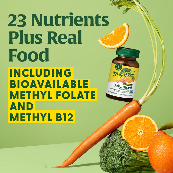 Women's 40+ Advanced Multivitamin for Women - Dr Formulated - Vitamin B, Vitamin D3, Vitamin K2 & Choline - Energy Metabolism; Brain Health & Bone Health - Vegetarian - 60 Tabs (30 servings)