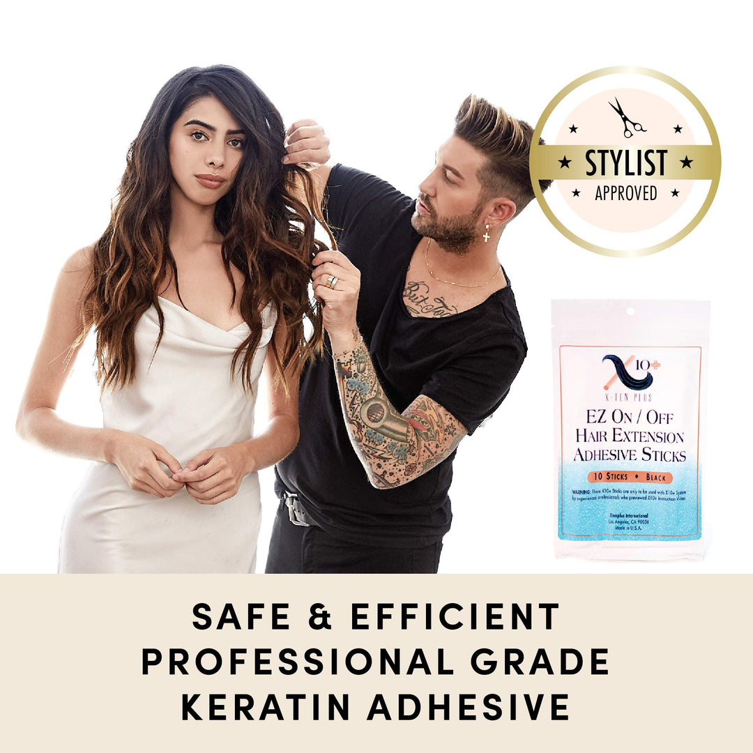 Fusion Hair Extension Keratin Glue Sticks - Professional Hair Bond Adhesive Sticks for Extension Glue Gun, (Black)