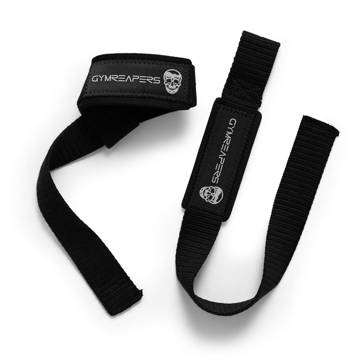 Lifting Wrist Straps for Weightlifting, Bodybuilding, Powerlifting, Strength Training, & Deadlifts - Padded Neoprene with 18 Cotton (Black)
