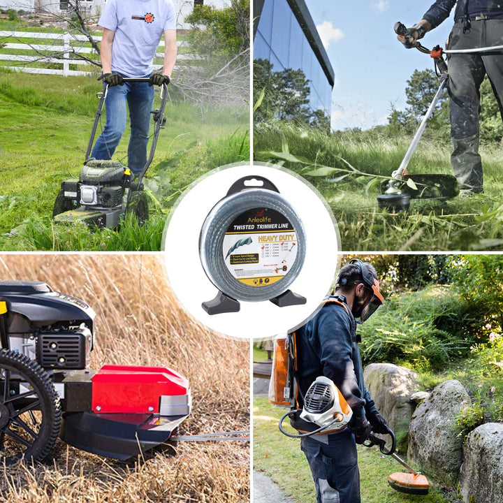 1-Pound Heavy Duty Twisted .095-inch-by-393-ft Dual Core String Spiral Trimmer Line Donut,with Bonus Line Cutter