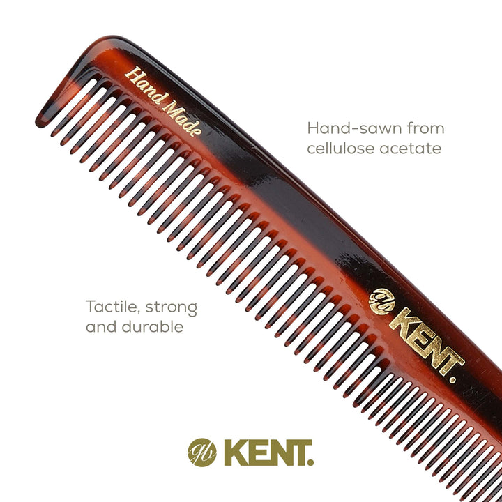 Kent Authentic Handmade Dressing Comb, Dark Brown, 167mm