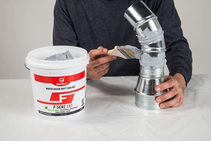 0841DX F-Seal 181 Fiber Reinforced Water Based Duct Sealant, 1 Gallon, Gray