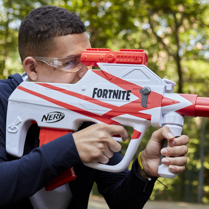 Fortnite B-AR Motorized Dart Blaster - Fortnite Converge Wrap, Motorized 10-Dart Blasting, 10-Dart Clip, 10 Official Elite Darts (Frustration-Free Packaging)