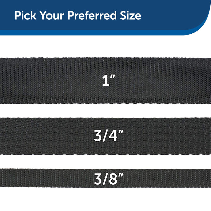 Nylon Dog Leash – Strong, Durable, Traditional Style Leash with Easy to Use Bolt Snap for Small, Medium and Large Dogs – 3/4 x 6', Black