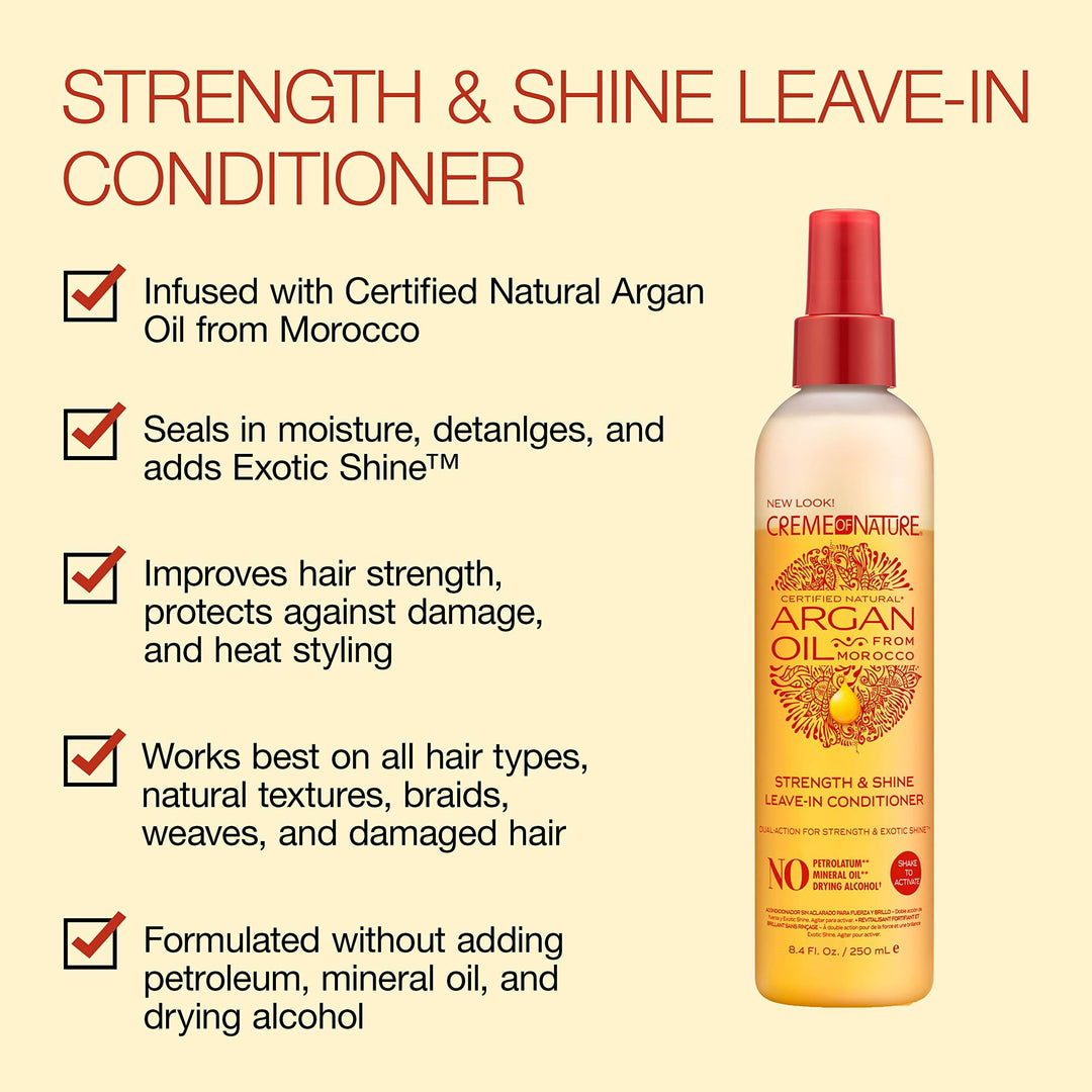 Argan Oil Strength and Shine Leave-In Conditioner, 8.45 Ounce