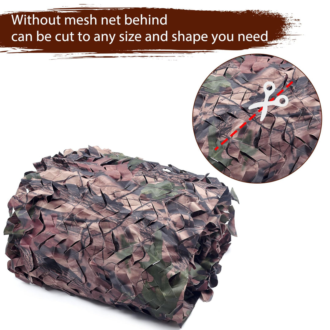 Camouflage Netting,Military Camo Tarp Mesh Net,Great for Party Decoration,Duck Hunting Blind,Car Cover(Camo Bionic Leaves 6.5ftx5ft)