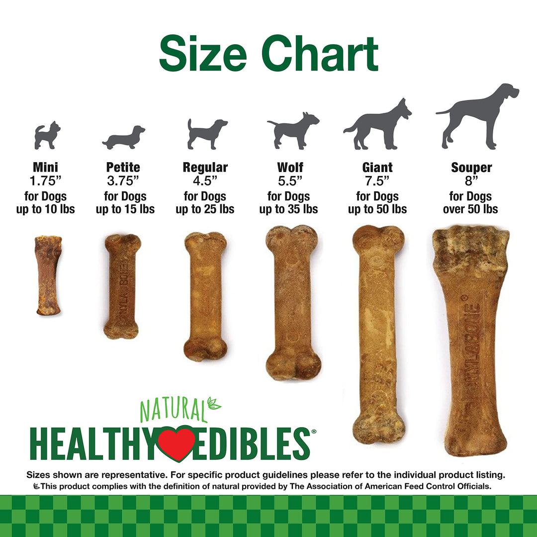 Healthy Edibles Natural Dog Chews Long Lasting Bacon Flavor Treats for Dogs, X-Small/Petite (8 Count)