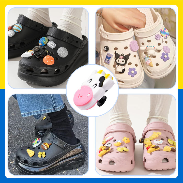 250Pcs Buckle Plastic Button Accessories Charm Backs Shoe Charm Buttons Round Buttons for Wristband Charms Backs Factory DIY Ornaments