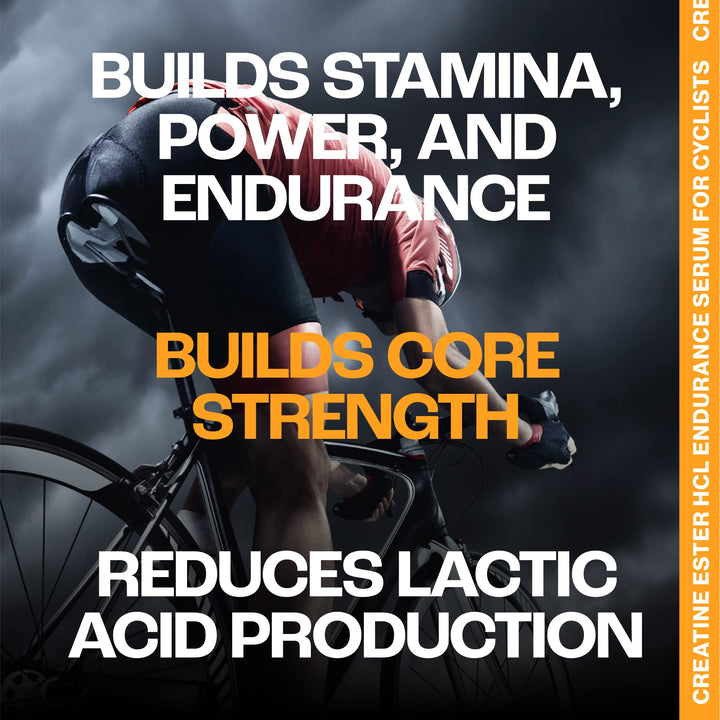 Cyclist-Optimized Creatine Serum. Amplifies Cycling Sports Performance, Boosts Nitric Oxide Levels, Stamina, Energy, Endurance & Focus. Fights Fatigue & Lactic Acid Build Up. Cherry, 5.1 Fl Oz