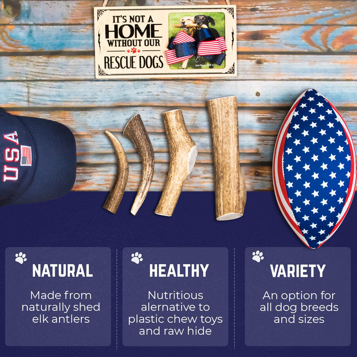 . Elk Antlers for Dogs, Large 6+, 1 Pack, Grade A Long Lasting Chew for Aggressive Chewers, Premium USA Naturally Shed Antler – Healthy, No Odor, Durable Dog Chew