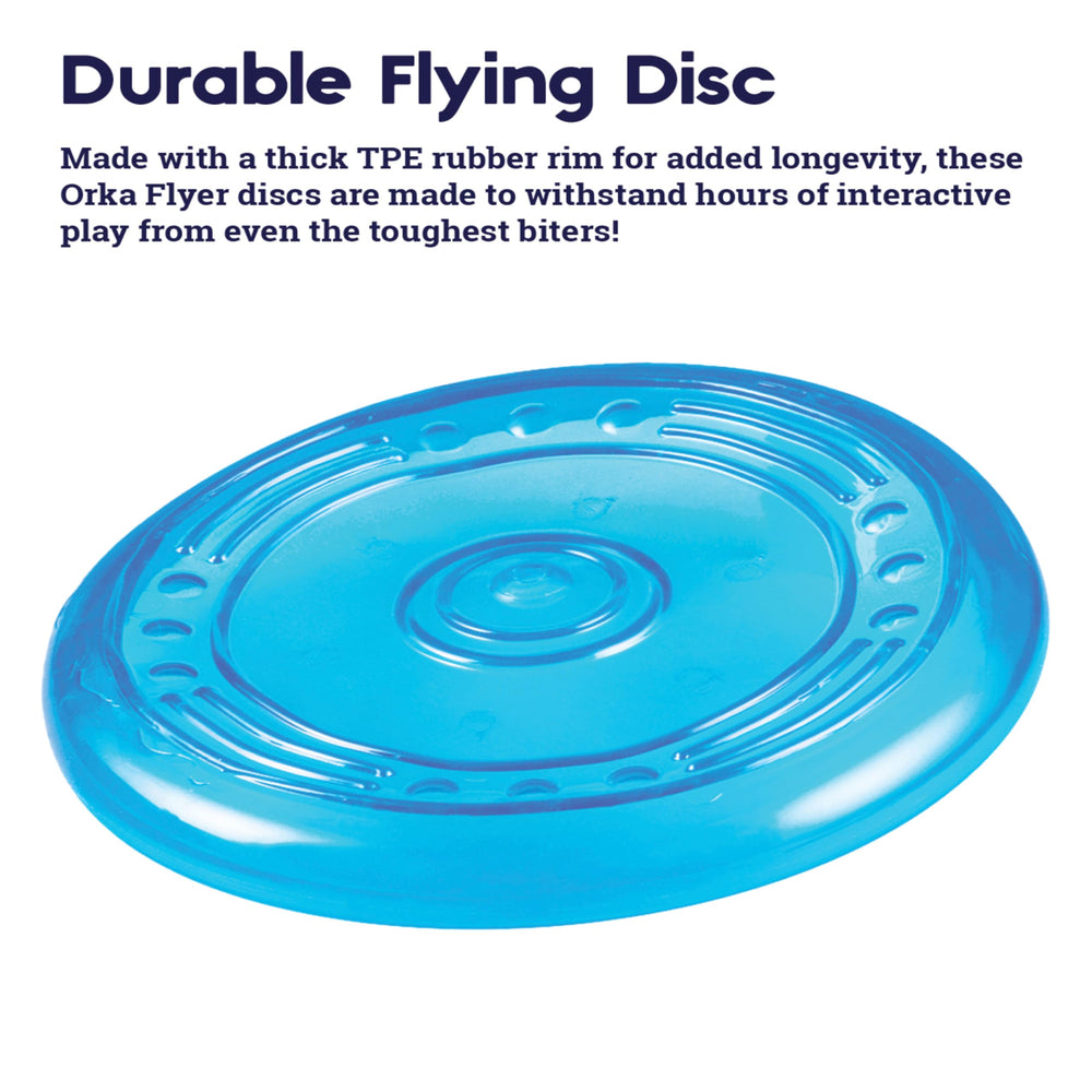 Orka Flyer Royal Blue Flying Disc Dog Fetch Toy
