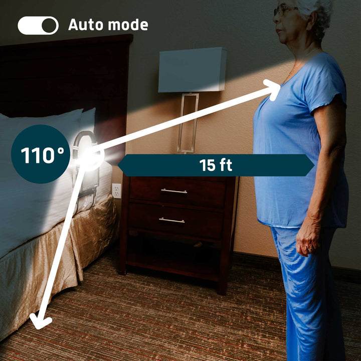 Bed Rails for Elderly Adults Safety - with Motion Light & Storage Pocket - Railings for Seniors & Surgery Patients - The Bed Cane Fits Any Bed & Makes Getting in & Out of Bed Much Easier