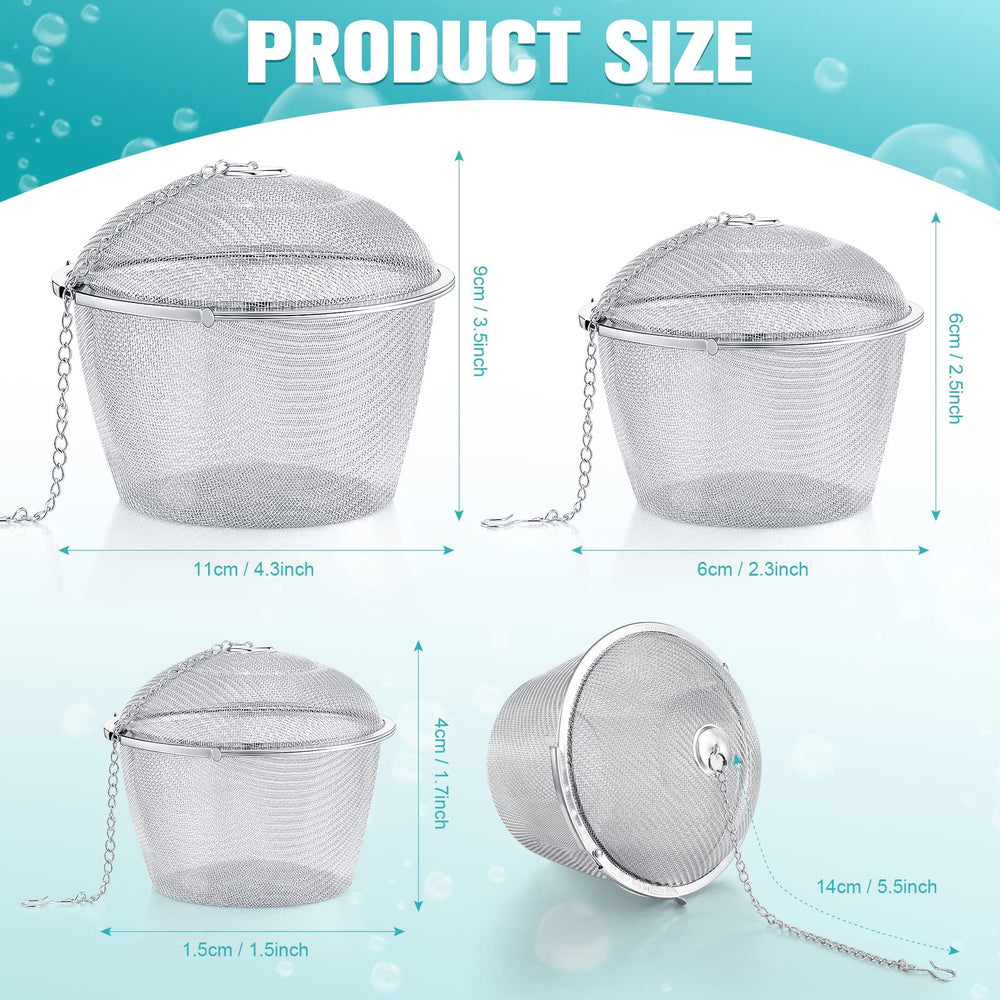 Jewelry Cleaner Baskets Jewelry Steam Cleaner Basket Stainless Steel Basket for Small Part and Jewelry Cleaner Solution with Lock and Hook