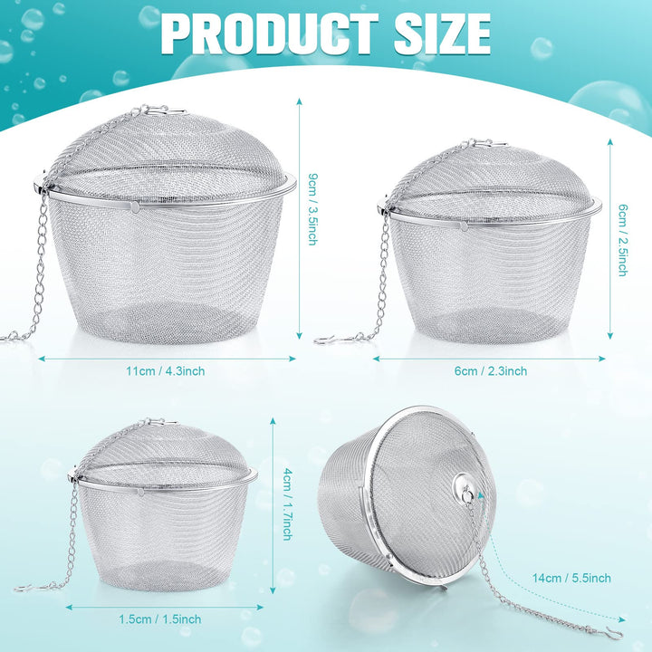 Jewelry Cleaner Baskets Jewelry Steam Cleaner Basket Stainless Steel Basket for Small Part and Jewelry Cleaner Solution with Lock and Hook