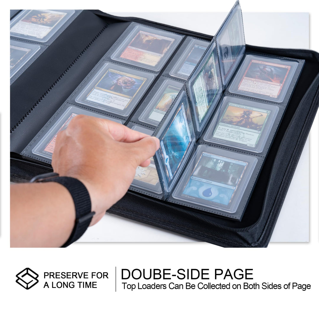 Binder Compatible with Yugioh Cards with Sleeves, 720 Card Holders Book Compatible with Yu-Gi-Oh Trading Cards - Card Collector Album with 40 Pcs 9-Pocket Pages