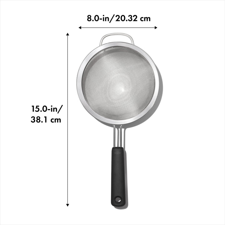Good Grips 8-Inch Double Rod Strainer, Black