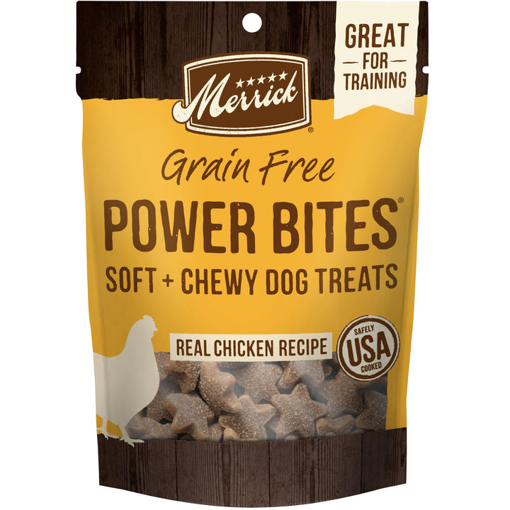 Power Bites Natural Soft And Chewy Real Meat Dog Treats, Grain Free Snack With Real Chicken Recipe - 6 oz. Bag