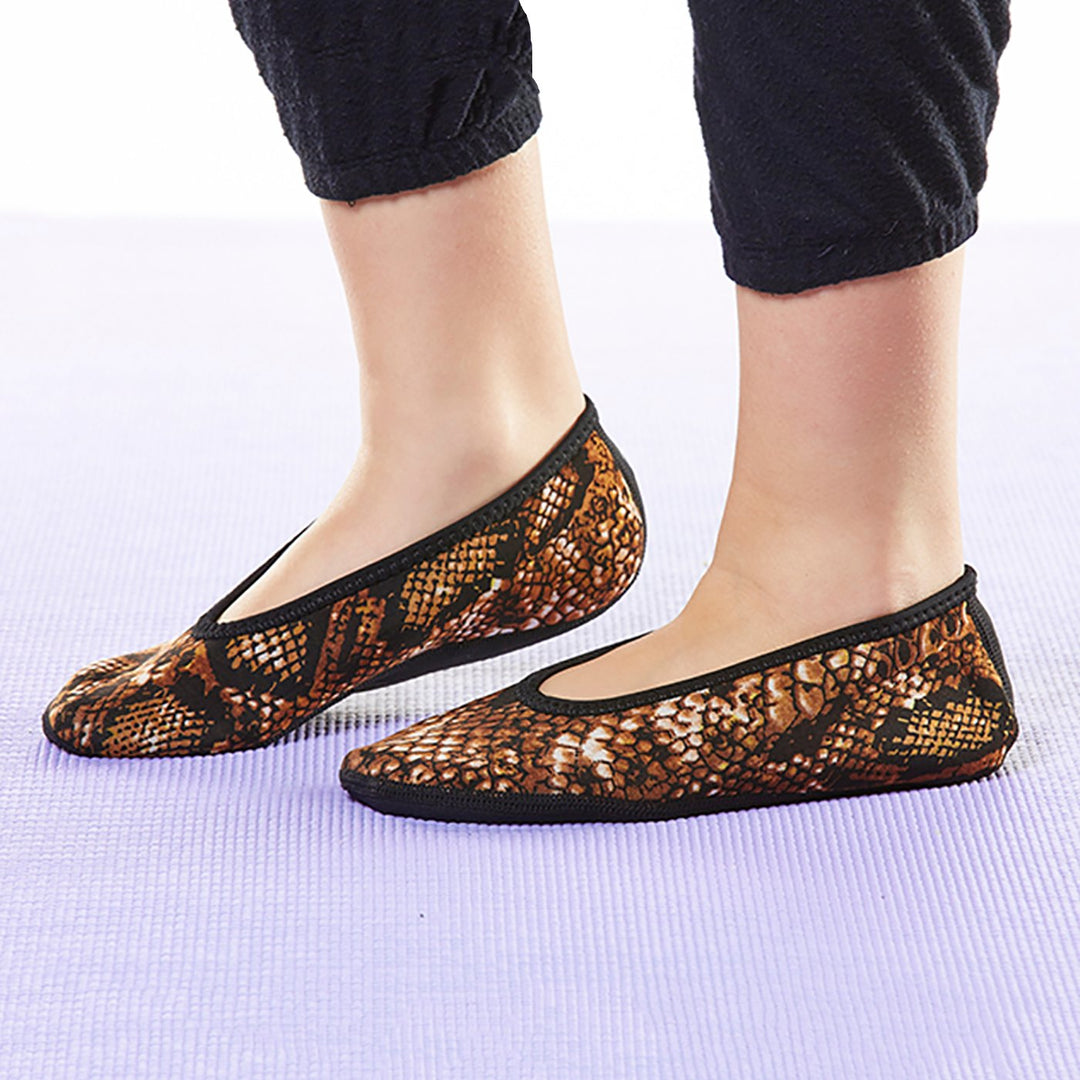Fuzzies Ballet Flats, Golden Snake, Medium