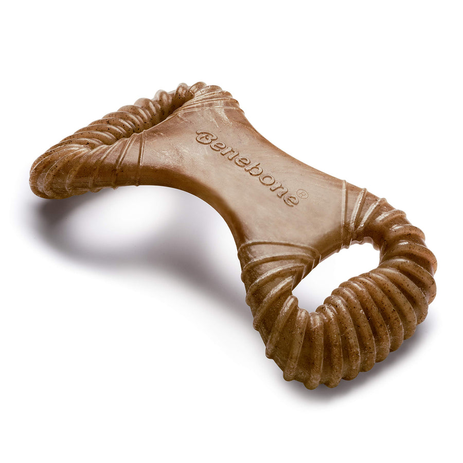 Dental Durable Dog Chew Toy for Aggressive Chewers, Real Bacon, Made in USA, Medium