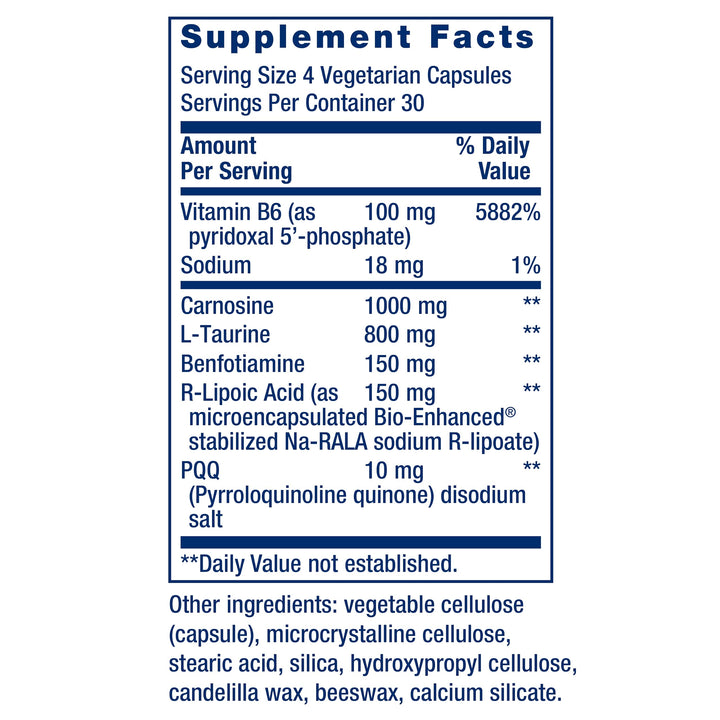 Mitochondrial Energy Optimizer with PQQ – For Heart & Brain Health, Energy Management and Anti-Aging - Gluten-Free, Non-GMO, Vegetarian – 120 Capsules