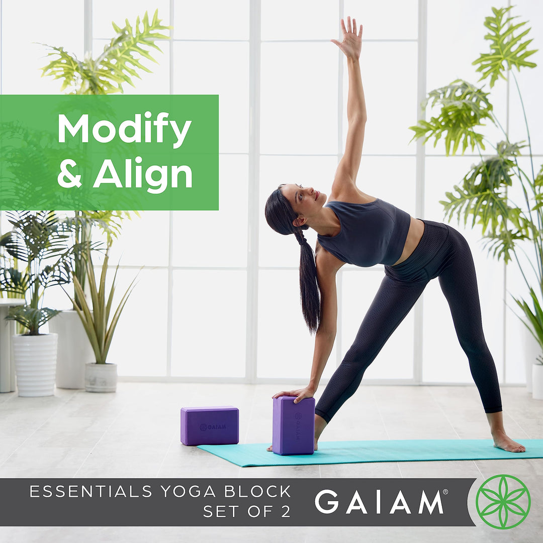 Yoga Block - Supportive Latex-Free Eva Foam - Soft Non-Slip Surface with Beveled Edges for Yoga, Pilates, Meditation - Yoga Accessories for Stability, Balance, Deepen Stretches