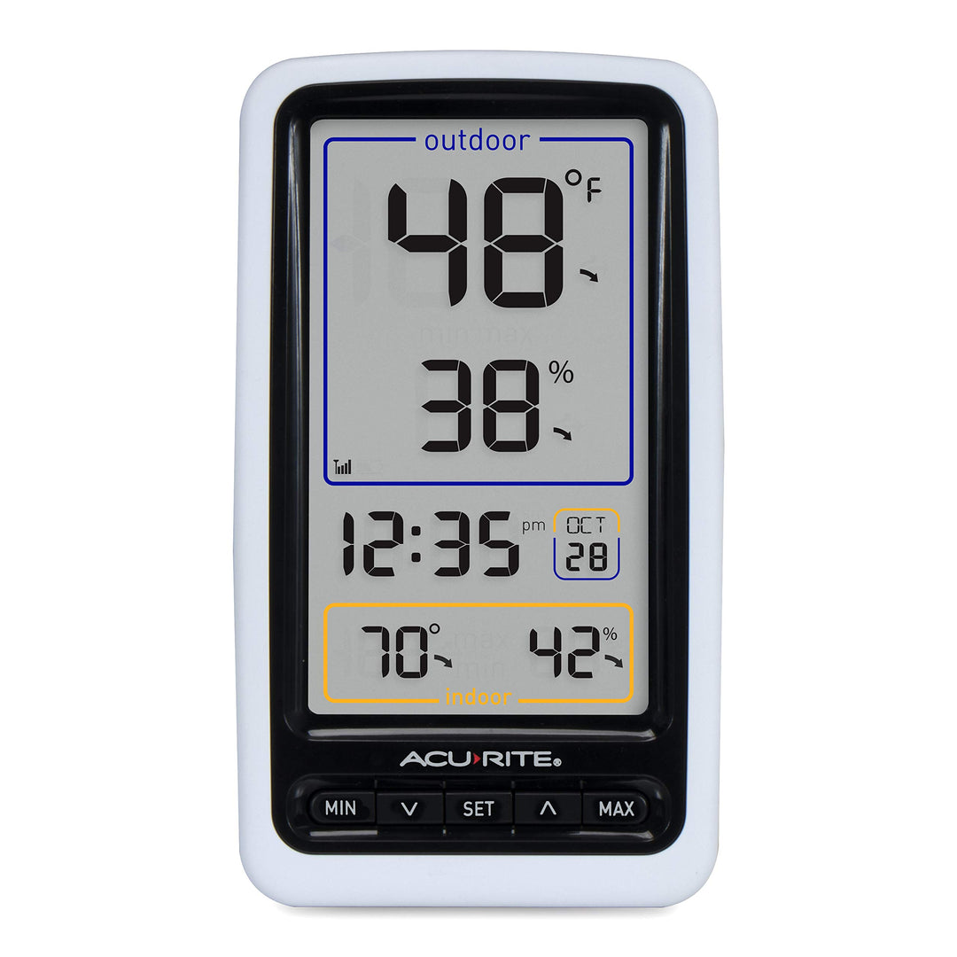 01136M Wireless Thermometer with Indoor/Outdoor Temperature and Humidity, White