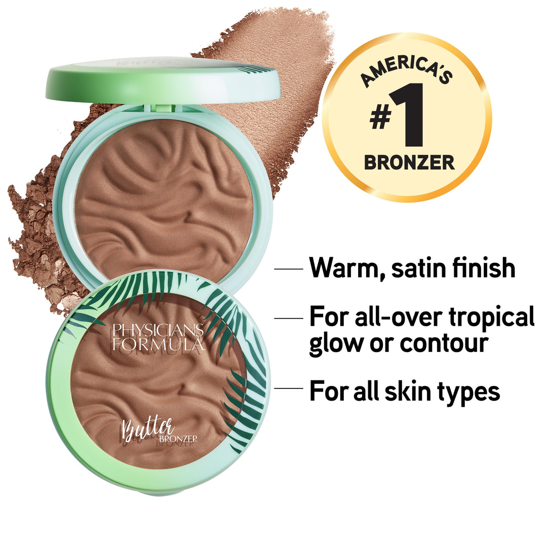 Murumuru Butter Bronzer, Moisturizing, Nourishing Murumuru Butter for Silky Glow, Dermatologist Tested, Hypoallergenic, Vegan & Cruelty-Free - Deep Bronzer