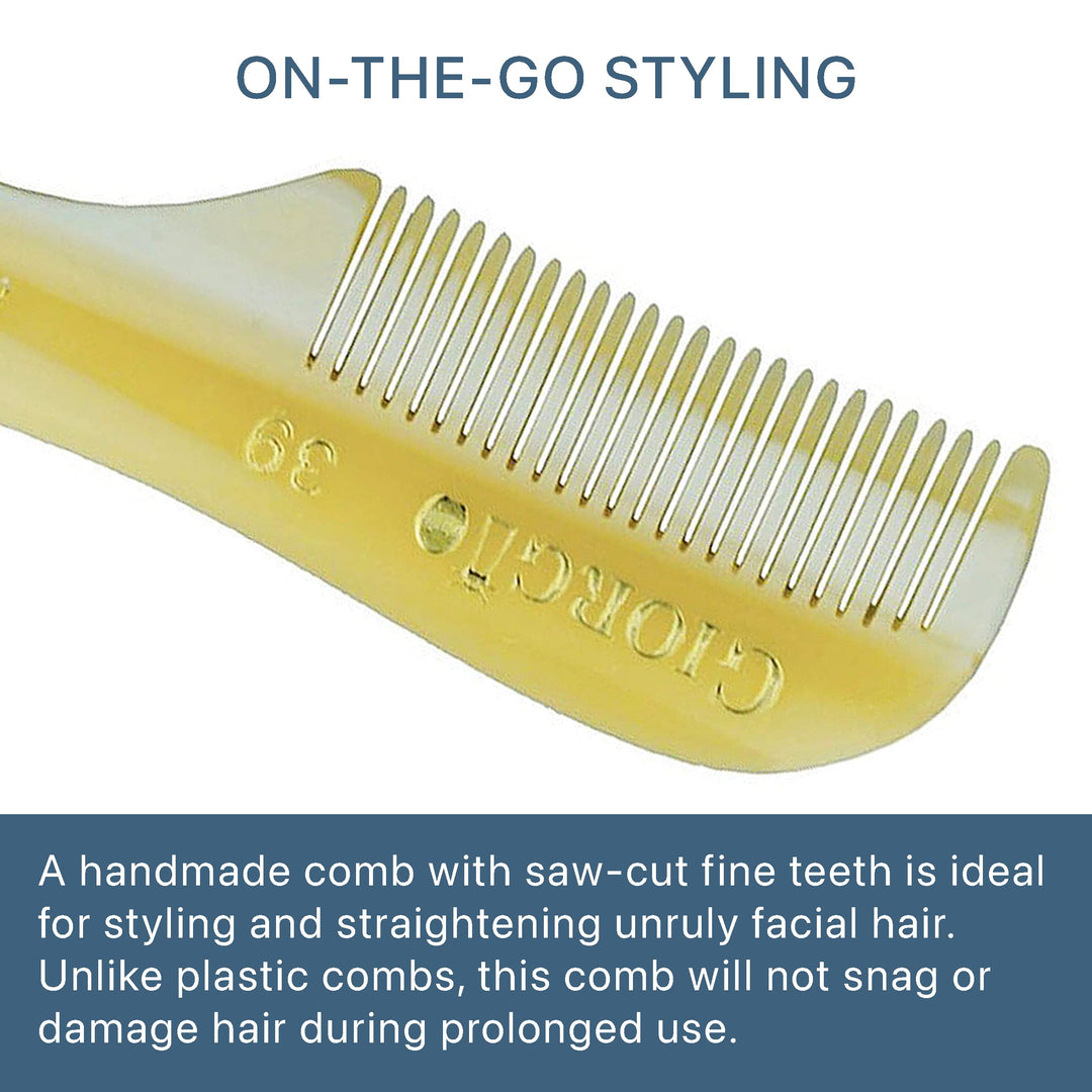 GWL G39 Mustache/Beard Flexible Imitation Horn Comb