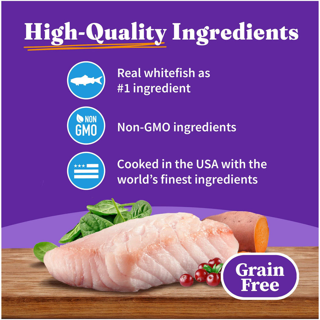 Wet Cat Food Whitefish Recipe, Grain Free Wet Cat Pate, Canned Cat Food for Extra Hydration, 5.5 Oz Can (Pack of 12)