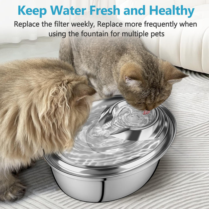 Cat Water Fountain Filters, Replacement Carbon, Resin Filters ONLY for D30 67oz/2L Automatic Pet Fountain Cat Water Fountain Dog Water Dispenser, 4 Filtration System (12PCS Filters)…