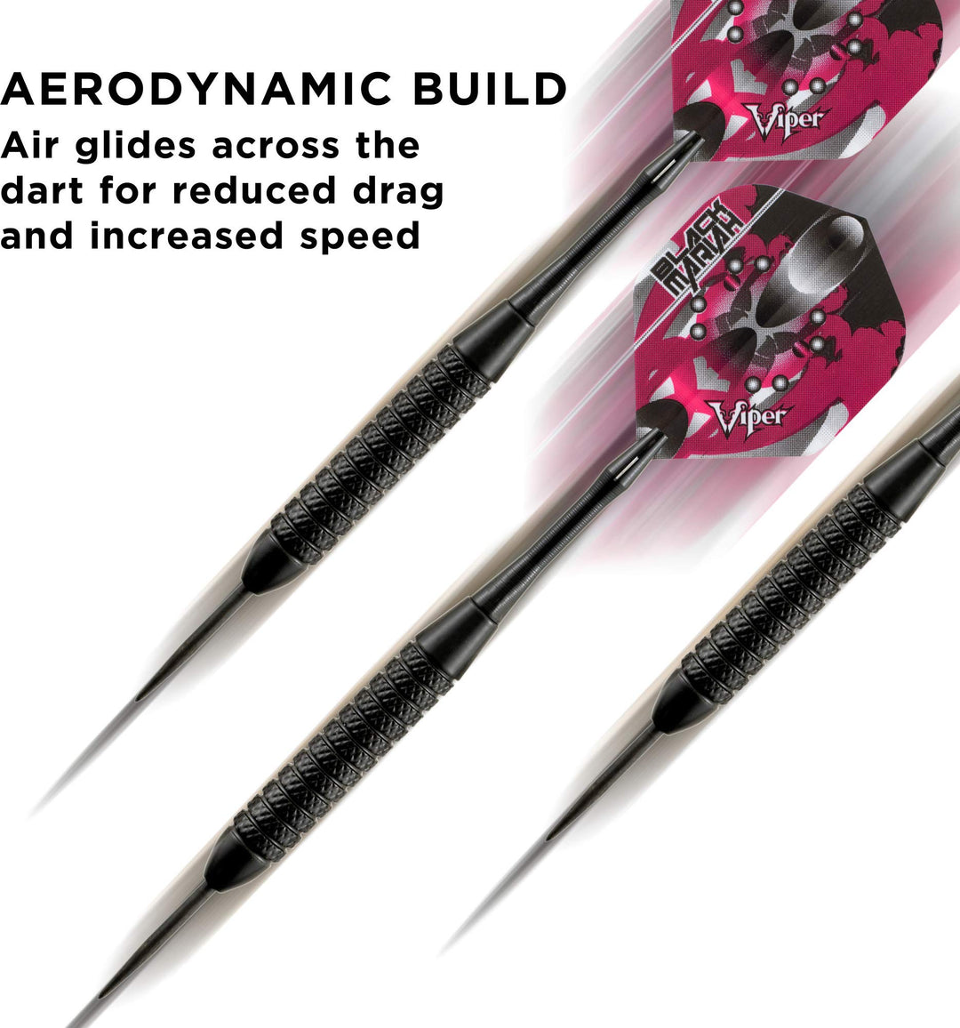 Black Mariah Steel Tip Darts, 22 Grams