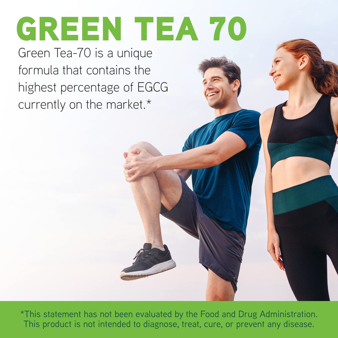 Labs Green Tea-70 - Nutritional Supplement to Support The Immune System, Cardiovascular and Cholesterol Health - with Green Tea Extract - Decaffeinated - Gluten-Free -60 Vegetarian Capsules
