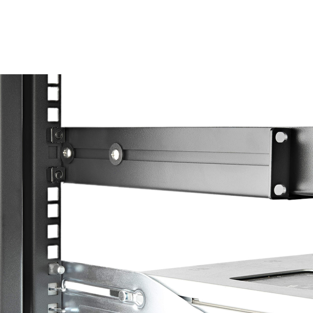 1U 19 inch Server Rack Rails - 24-36 inch Adjustable Depth - Universal 4 Post Rack Mount Rails - Network Equipment/Server/UPS Mounting Rail Kit HPE ProLiant Dell PowerEdge (UNIRAILS1UB)