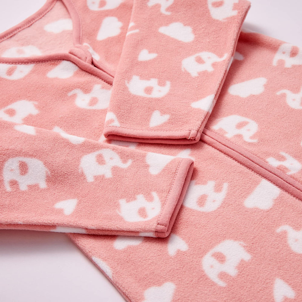Micro Fleece Baby Sleep Sack 18-24 Months with Long Sleeves 1.5 TOG, Plush Warm Baby Wearable Blanket with 2-Way Zipper, Baby Girls Sleeping Bag for Toddler, Elephant