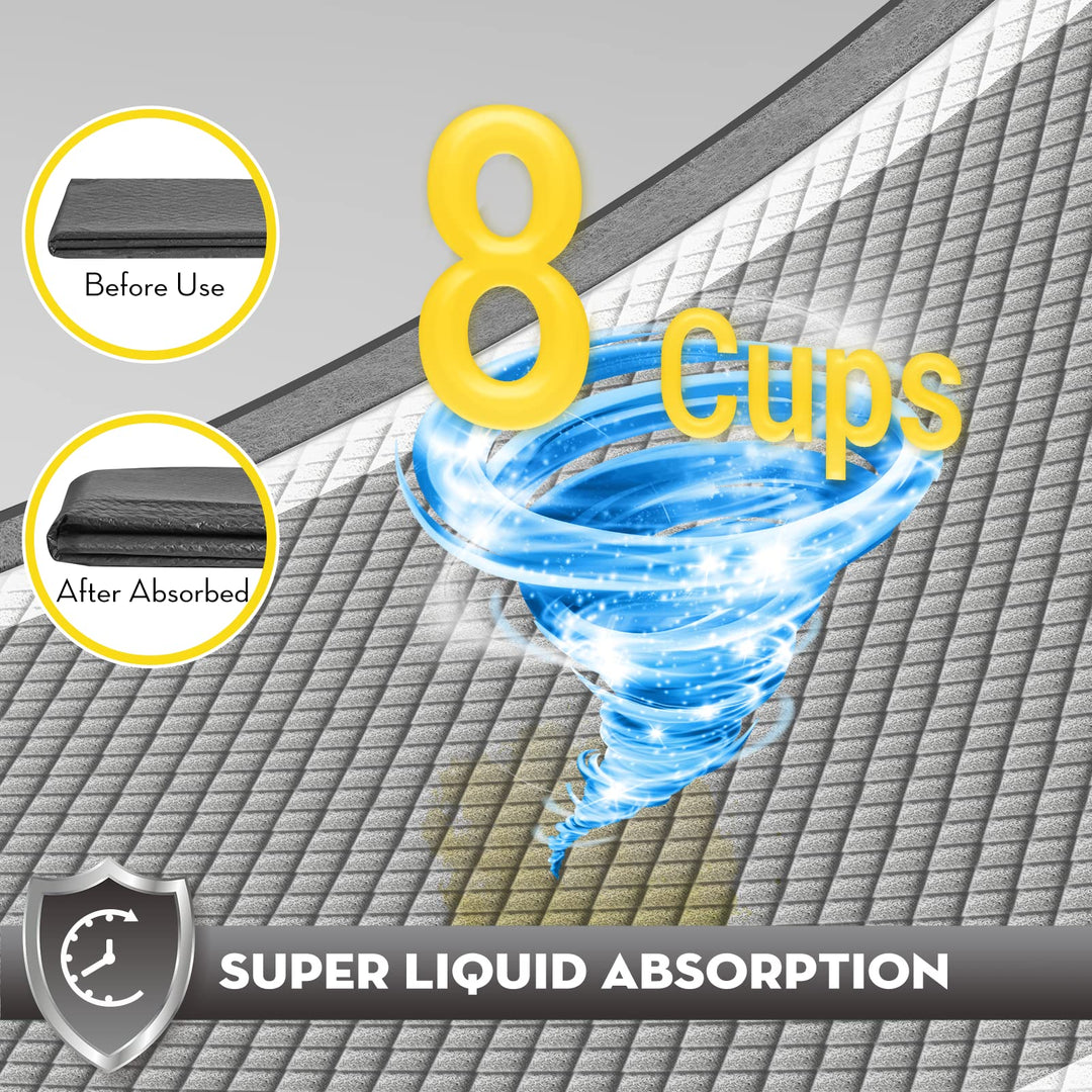 CROCI Charcoal Puppy Pads with Adhesive Tabs, 28x34in Extra Large Pee Pads for Dogs, Odor-Control Super Absorbent Quick-Dry Leak-Proof, Disposable (40 Counts)