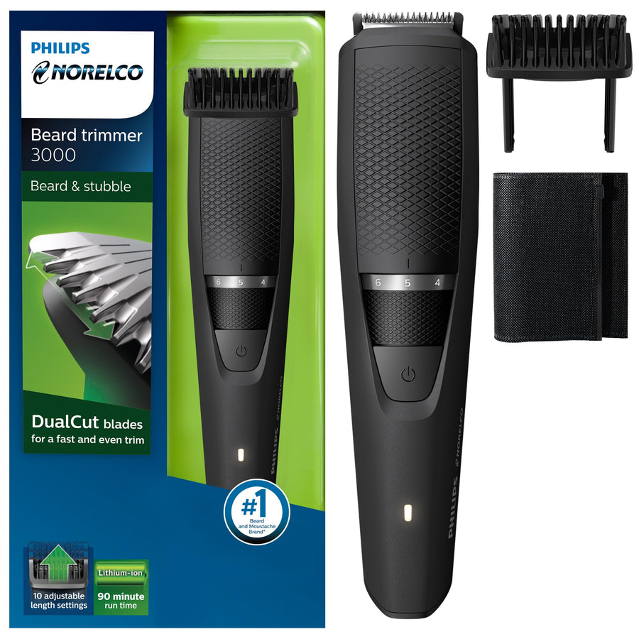 Beard Trimmer and Hair Clipper, Cordless Grooming, Rechargeable, Adjustable Length, Beard Trimmer And Hair Clipper, No Blade Oil Needed, BT3210/41