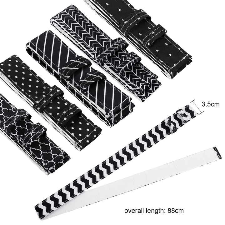 6 Pieces Bake Even Strips Cake Pan Dampen Strips Cake Pan Baking Strips Absorbent Thick Baking Tray Protection Strap for Clean Baking Edges(Stylish Style)