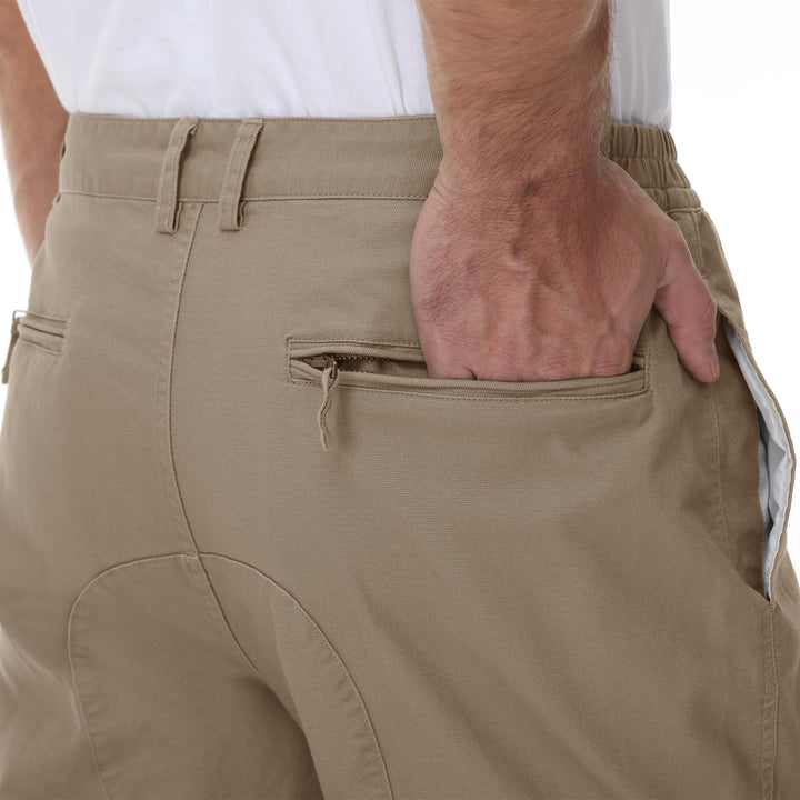 Men's Cargo Tactical Pants Military Casual Army Combat Work Pants with Multi Pockets Khaki 32