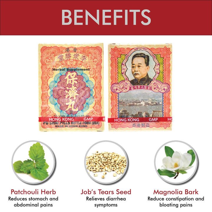 Po Chai Pills Herbal Supplement (Supports Immune and Gastrointestinal System) (10 vials) (6 Boxes)