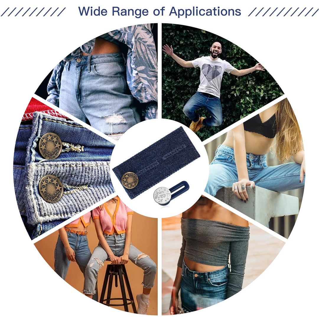 21 PCS Waistband Extenders, Button Extenders for Jeans, Waist Extenders for Pants for Women Men Pregnancy Jeans Skirt Collar Dress