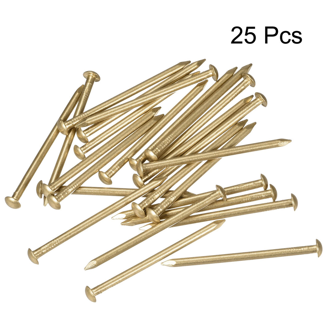 Small Tiny Brass Nails 2.8x55mm for DIY Decorative Pictures Wooden Boxes Household Accessories 25pcs