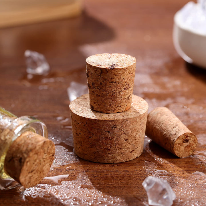 25pcs Tapered Cork Plugs Wine Bottle Corks Wooden Bottle Cork Replacement Corks for Bar Home Restaurant