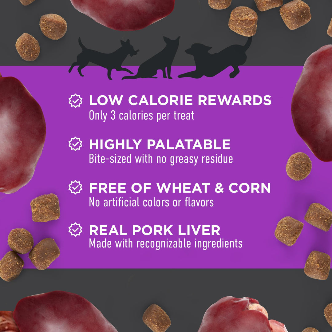 Tricky Trainers Soft & Chewy Dog Training Treats 14 oz. Pouch, Liver Flavor, Low Calorie Behavior Aid with 360 treats