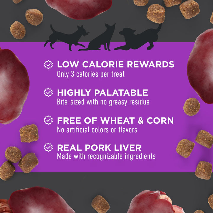 Tricky Trainers Soft & Chewy Dog Training Treats 14 oz. Pouch, Liver Flavor, Low Calorie Behavior Aid with 360 treats