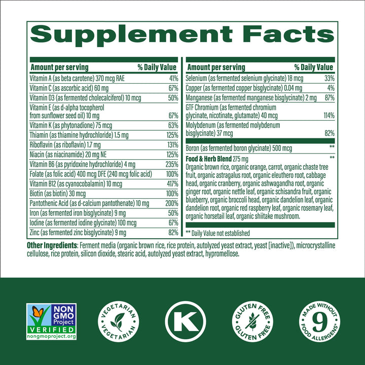 Womens Multivitamin One Daily - Multivitamin for Women - Vitamin C, Vitamin D, Iron & B Vitamins - Bone, Energy Metabolism & Immune Support - Vegetarian, GlutenFree - 90 Tablets, 90 Servings