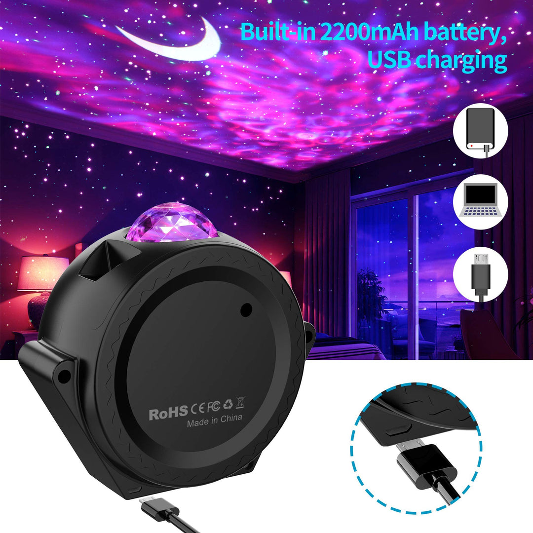 Star Projector, 3 in 1 Galaxy Projector Sky Light w/LED Cloud& Moon
