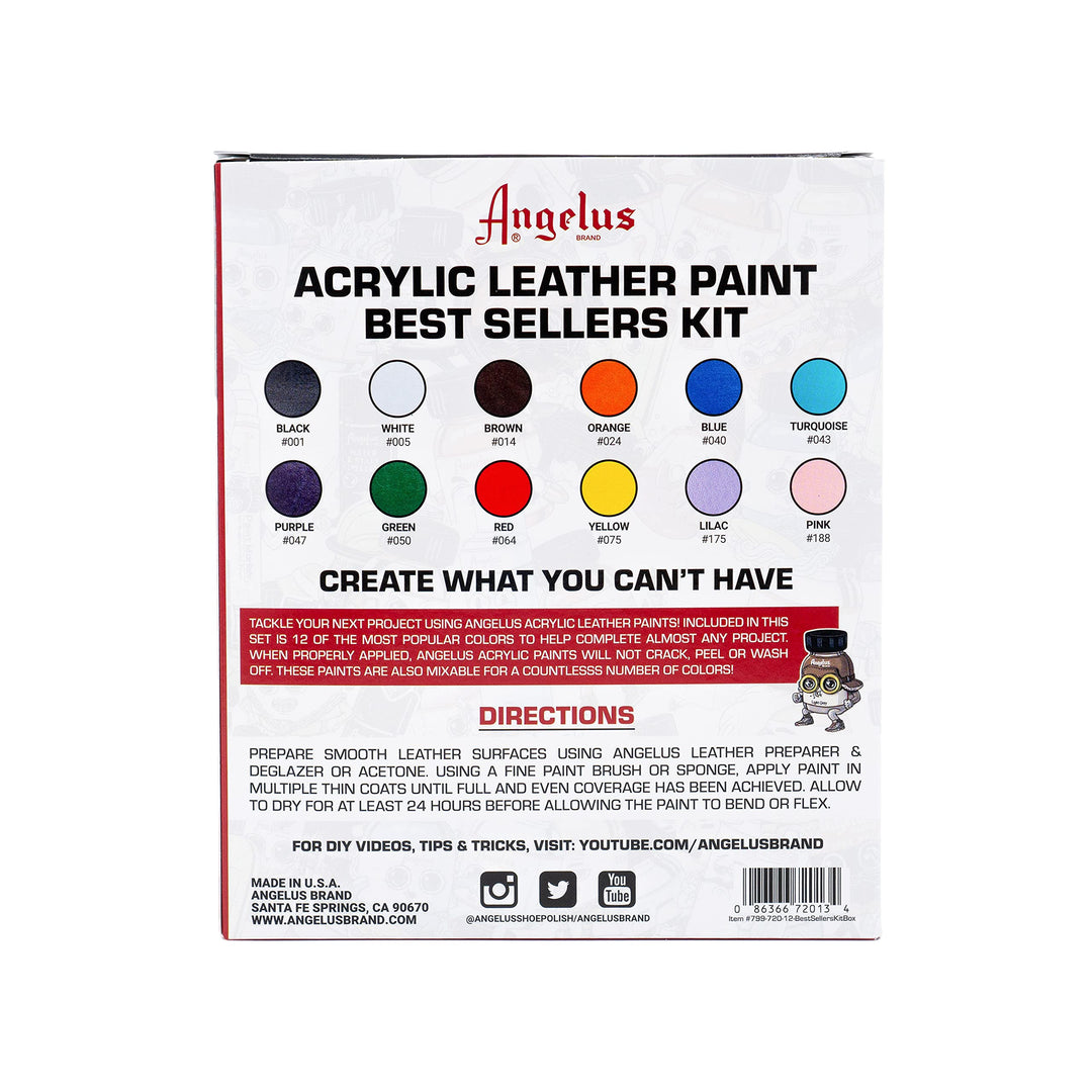 Acrylic Leather Paint Starter Kit (Multicolour)