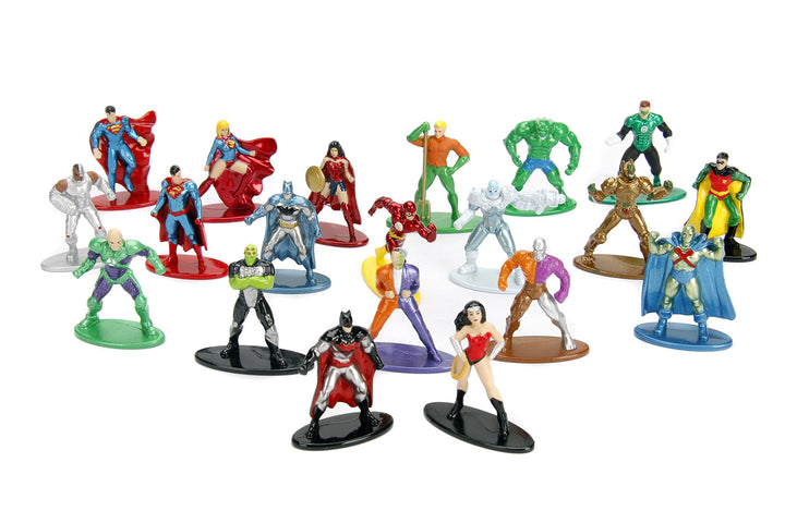 DC Comics 1.65 Die-cast Metal Collectible Figures 20-Pack Wave 1, Toys for Kids and Adults, Multi-Color (84409)