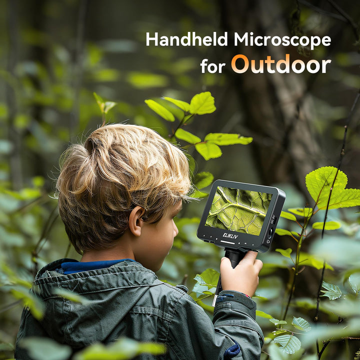 Coin Microscope EDM4 Max, 4.3 LCD Digital Microscope1000x, Coin Magnifier with 8 Adjustable LED Lights, Coin Microscope with Screen, PC View with Windows/Mac, 32GB SD Card Included